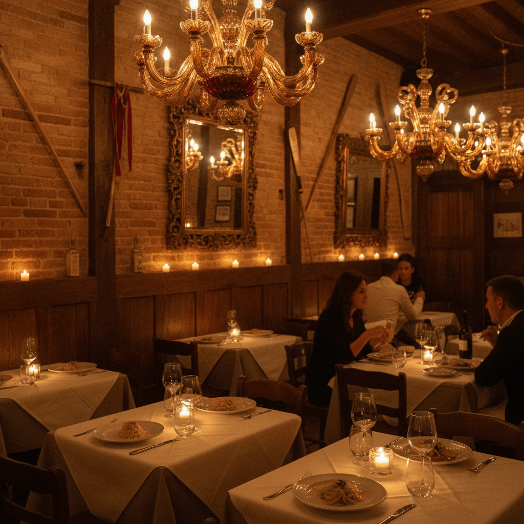 Interno del ristorante La Serenissima